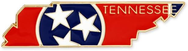 Tennessee State Shape Flag Lapel Pin - Perfect Gift Option