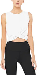 Womens Cropped Workout Tops Flowy Yoga Crop Top - Slim Fit