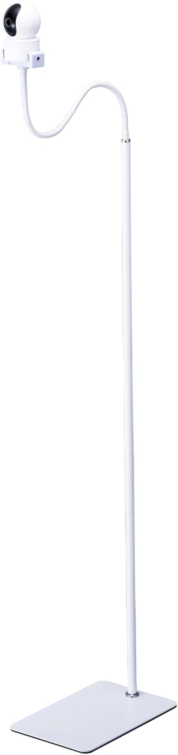 LamYHeng White Floor Stand for Cameras - Adjustable Height 31.5-80, 3.2lbs Base, Compatible With Baby Monitor
