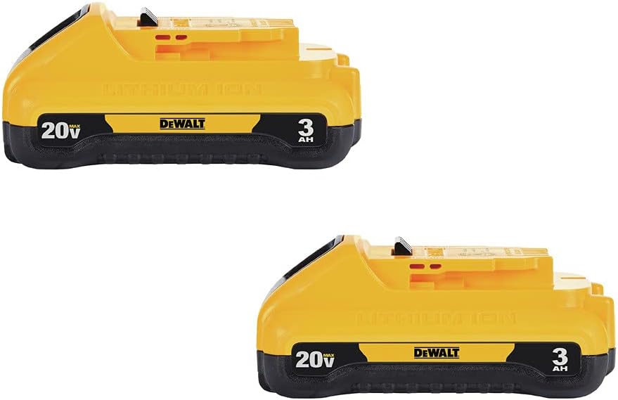 DEWALT 20V MAX 3 Ah Lithium Ion Battery 2-Pack for Power Tools