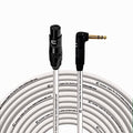 Balanced XLR to Right Angle 1/4ft TRS Cable 100 ft - Clean Signal