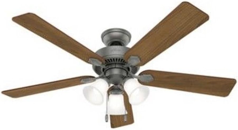 52-inch Swanson Matte Silver LED Ceiling Fan for Bedrooms