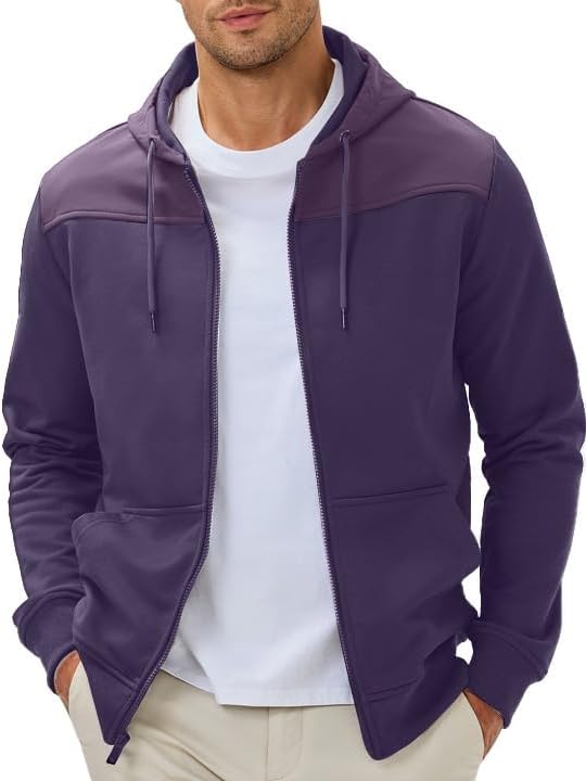 JMIERR Men Hoodie 2025 Zip Up Casual Warm Jacket for Fall