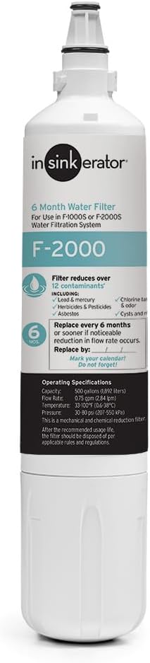 INSINKERATOR F-2000 Under Sink Water Filter Cartridge Review