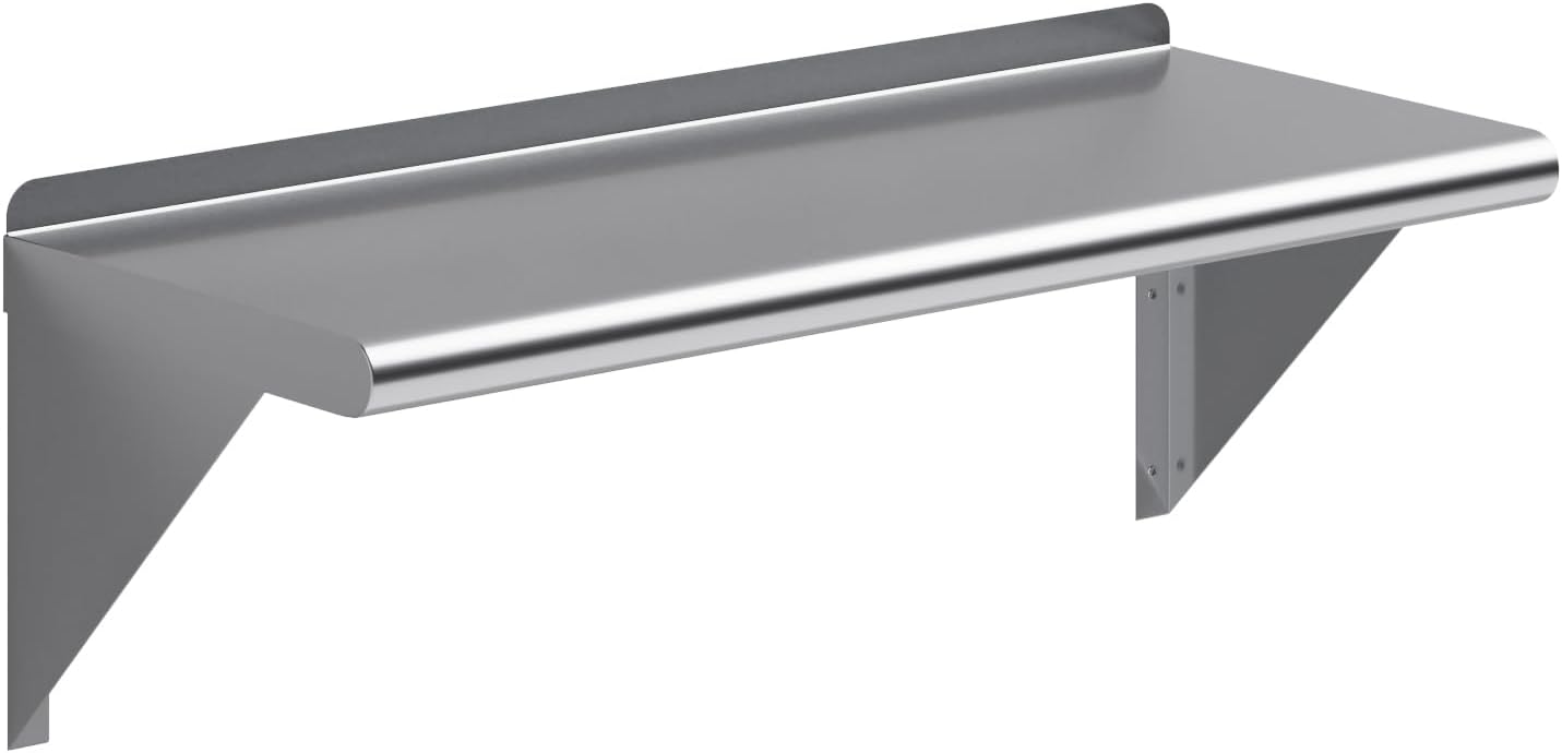 AmGood 12in X 30in Stainless Steel Wall Shelf for Storage