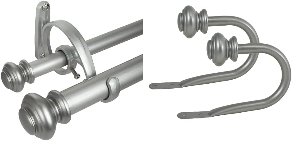 Decopolitan Drapery Rod and Holdback Set for Elegant Windows