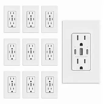 ELEGRP USB Outlets with 3 Ports for Fast Charging Needs