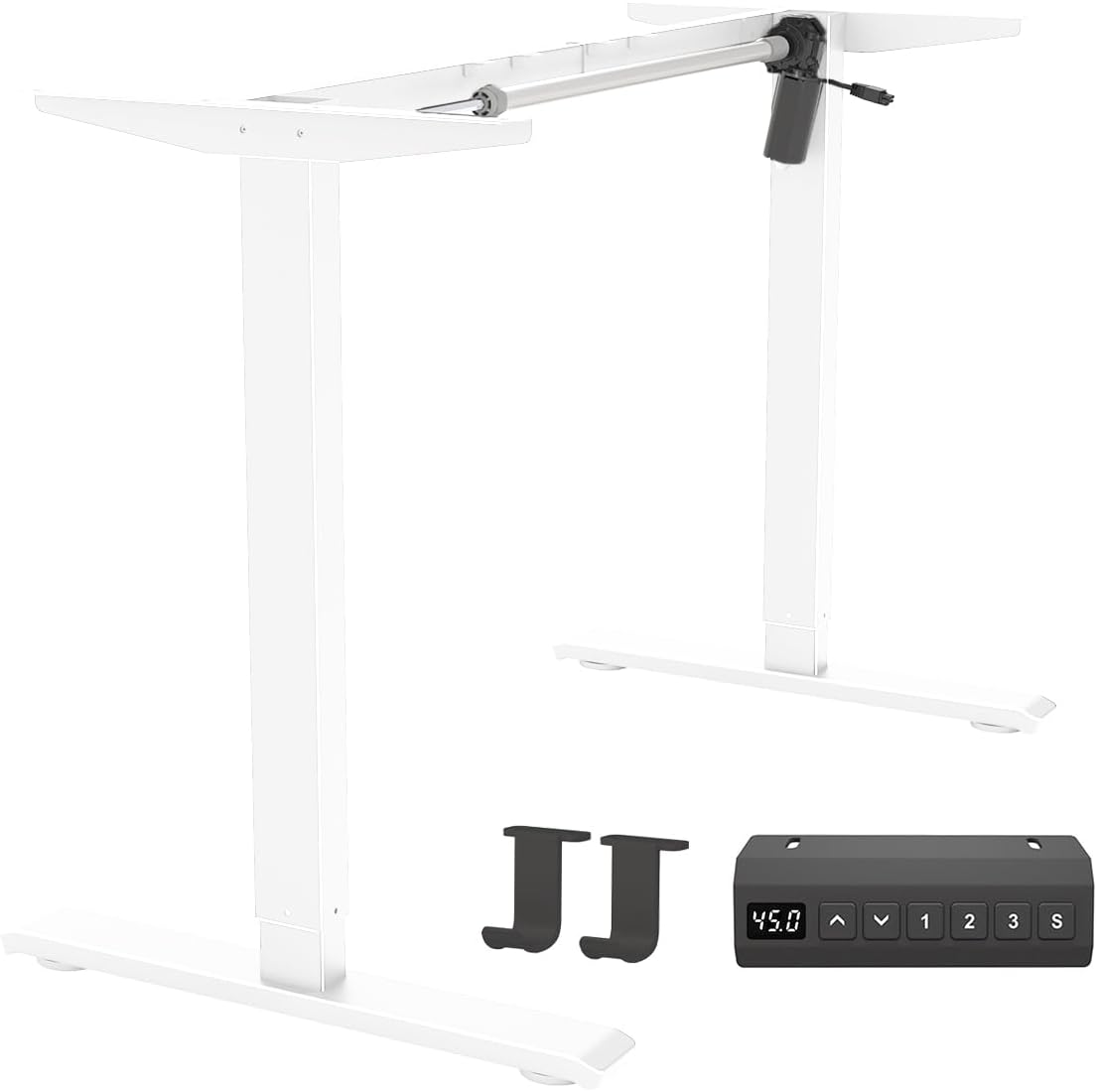 Electric Standing Desk Frame, Adjustable Legs, 3 Memory Heights, DERSITE
