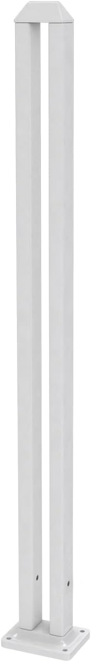 Goleray White PVC Fence Post: Stylish Yard Decor