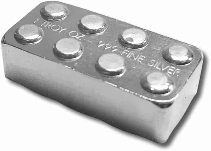 Dp Lego 1 oz .999 Silver Bar Hand Poured for Collectors
