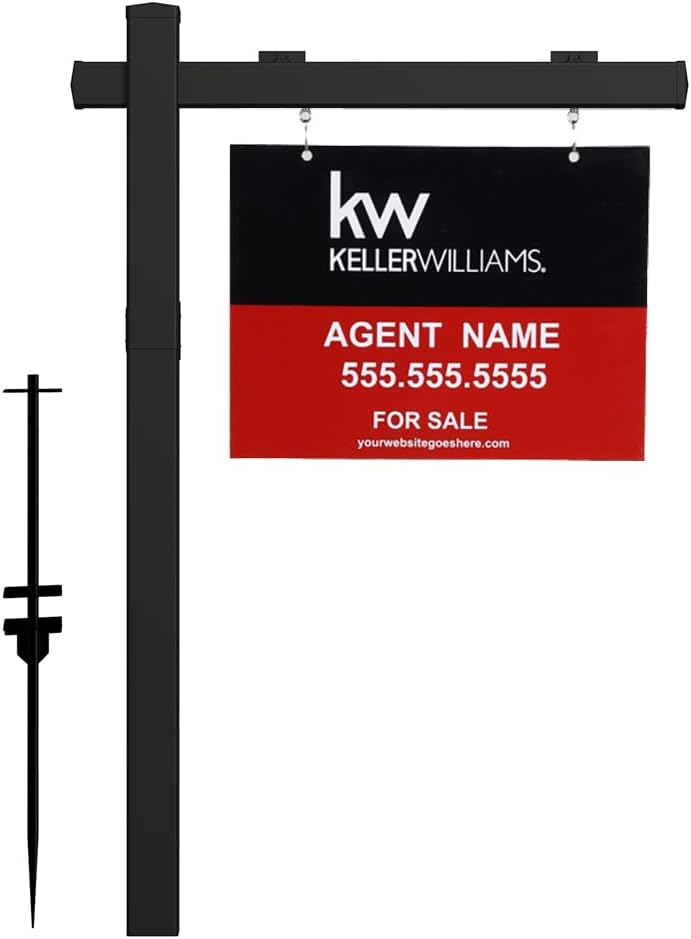 Vinyl PVC Real Estate Sign Post 6ft Tall for Open Houses