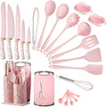 25 PCS Kitchen Utensils Set with Knife Block and Holder - Space Saving