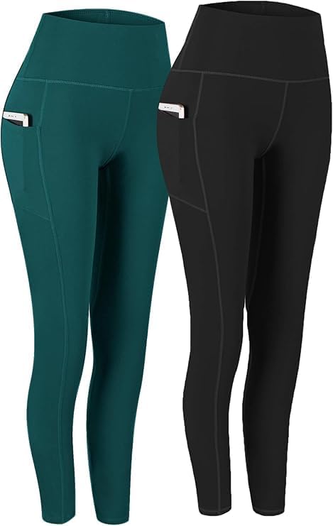 High Waist Yoga Pants with Pockets for Women - Tummy Control
