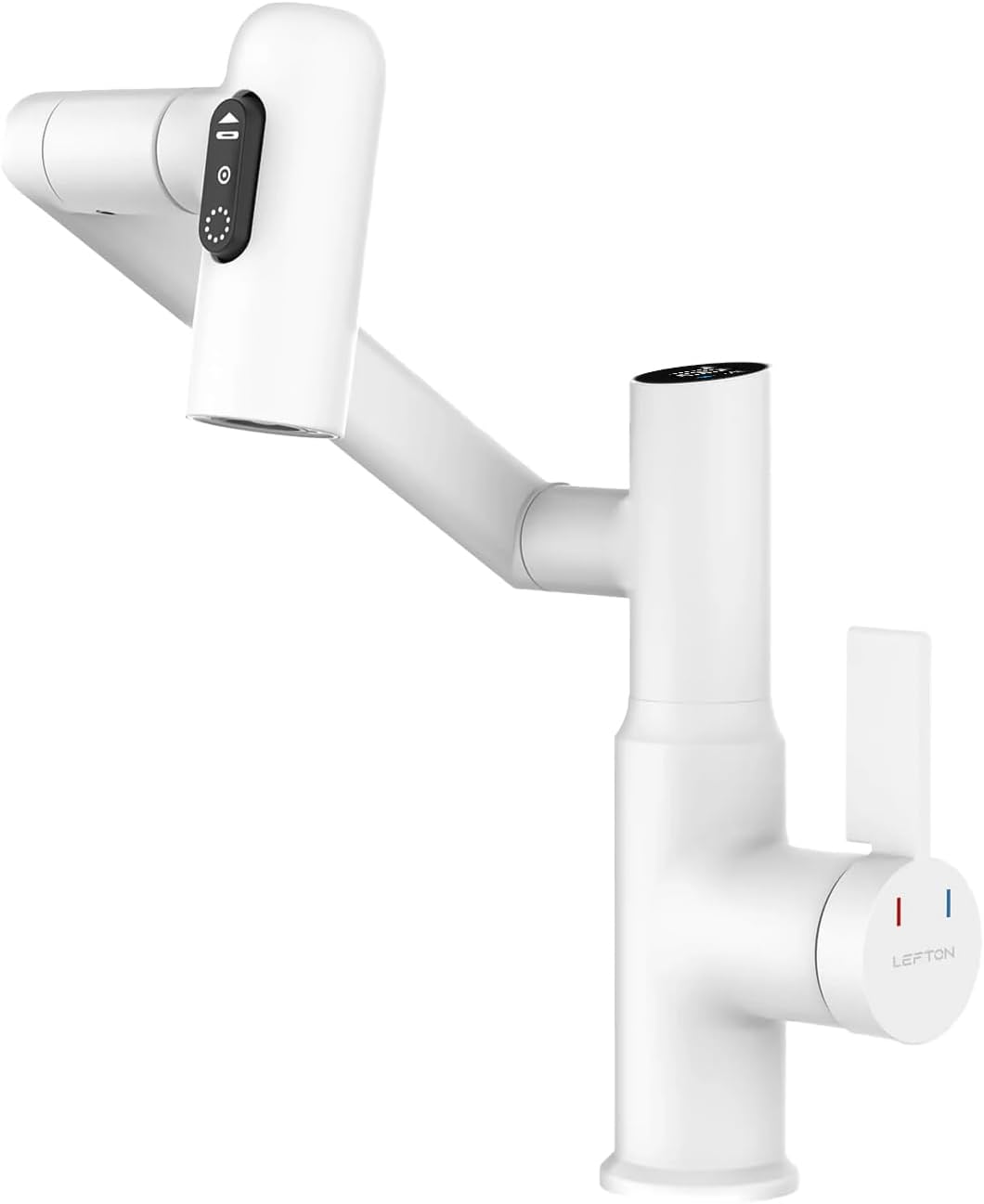 Lefton Rotatable Bathroom Faucet with Temperature Display Features