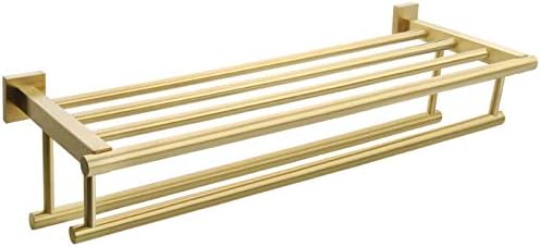 Alise Towel Rack with Double Bars in Brushed Gold Finish