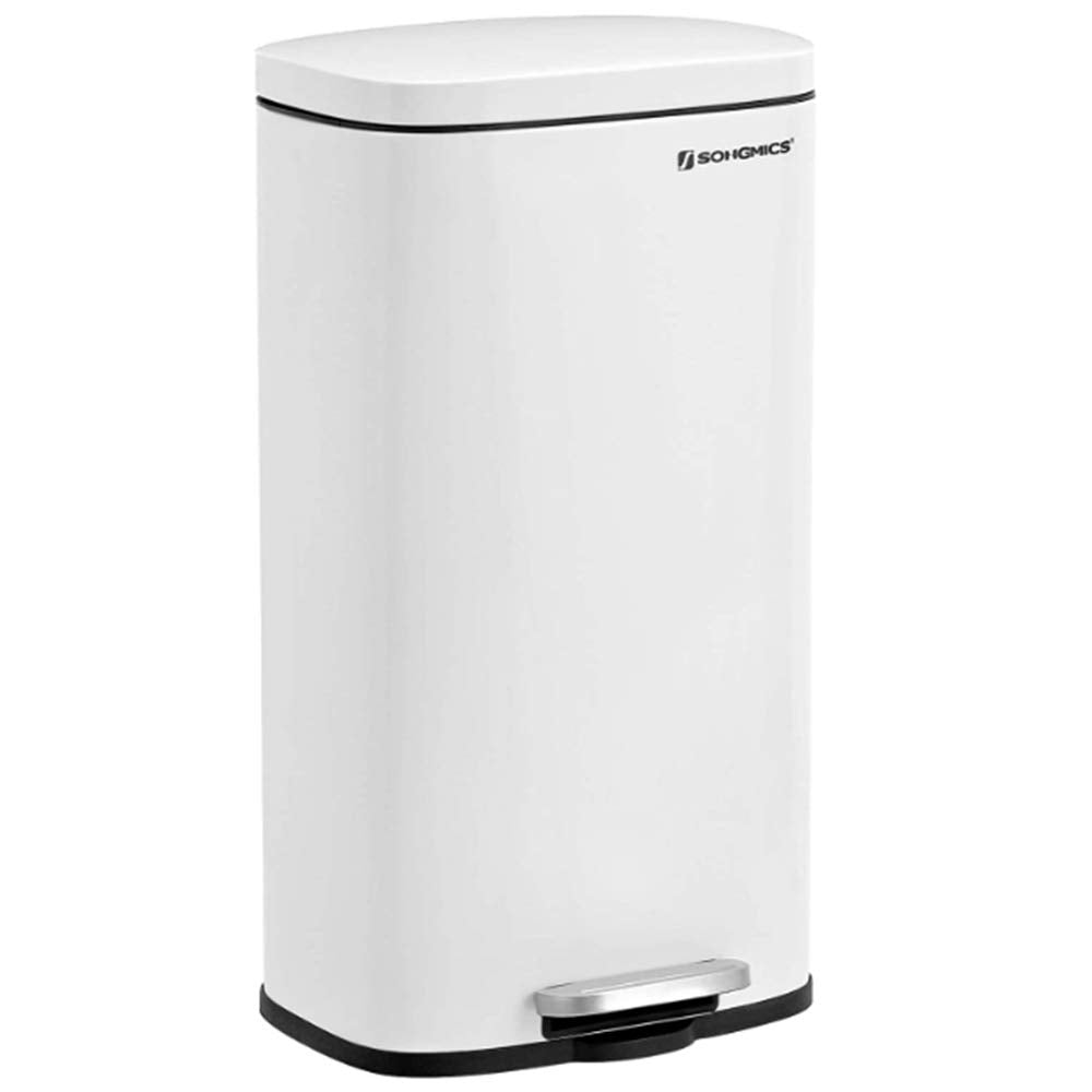 SONGMICS 8 Gallon Stainless Steel Trash Can with Soft Close Lid