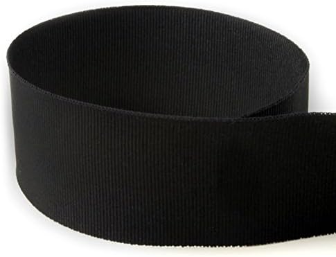 USA Made 2-1/4 Black Solid Grosgrain Ribbon - 50 Yards