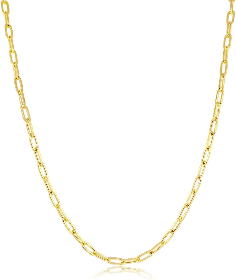 NYC Sterling Women's Gold Plated Paperclip Chain Necklace Review