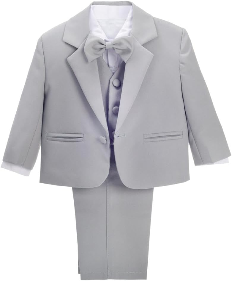 Dressy Daisy Baby Toddler Boy 5 Pcs Formal Tuxedo Suit Set