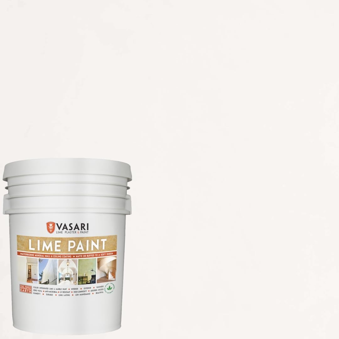 VASARI Lime Plaster & Paint - Natural Lime Paint in White Sand