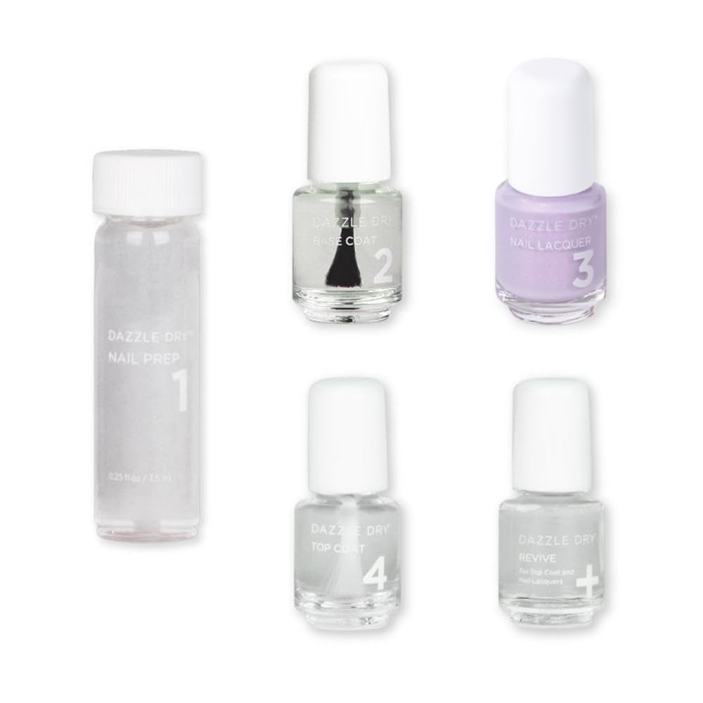 Dazzle Dry Mini Kit 4 Step System - Lovely Lilac for Perfect Nails