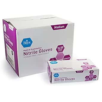 MedPride Powder-Free Nitrile Exam Gloves for Comfort and Durability