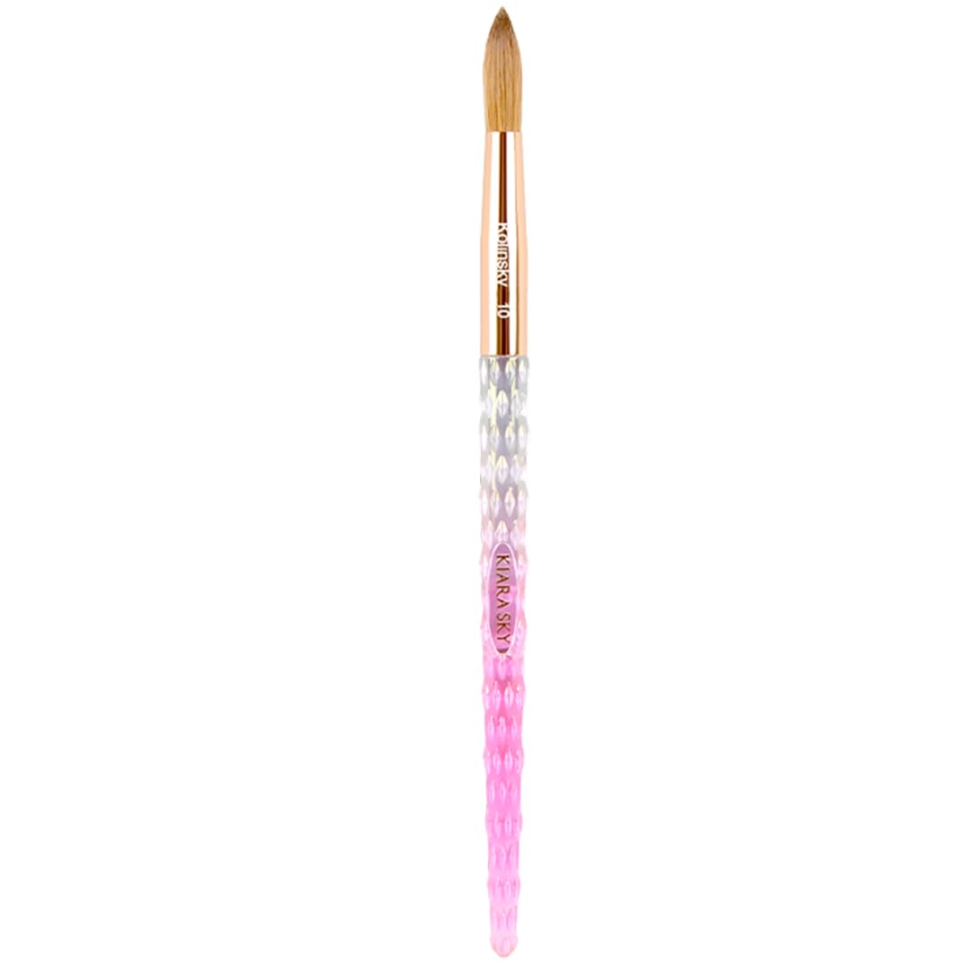 Kiara Sky Acrylic Brush #10 - 100% Pure Kolinsky Pink Brush