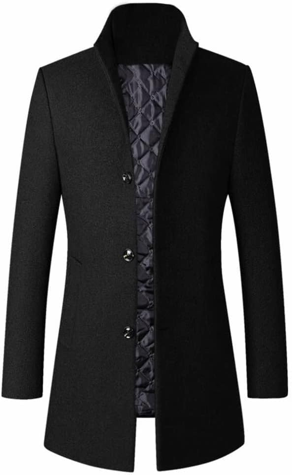 FTCayanz Men's Trench Coat - Stylish Wool Blend Overcoat