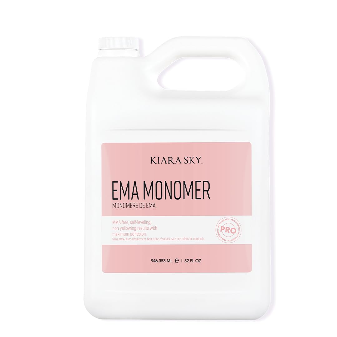 Kiara Sky EMA Monomer - Professional Acrylic Nail Liquid 32 Fl Oz