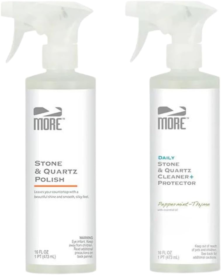 MORE Twin Pack Stone & Quartz Cleaner and Polish for Surfaces