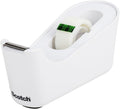 Scotch White Tape Dispenser + Magic Tape Roll - Ideal for School/Office