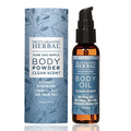 Natural Body Powder and Oil Set - Clean Scent Dusting Powder & Oil