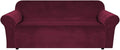 Stretch Velvet Sofa Cover for 3 Cushion Sofa 72-90 in - Rich Velvet