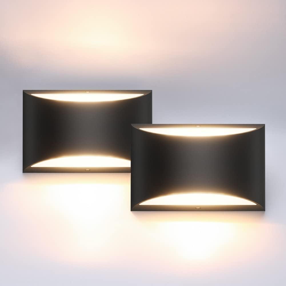 Aipsun Black Modern LED Wall Sconce Set for Indoor Lighting