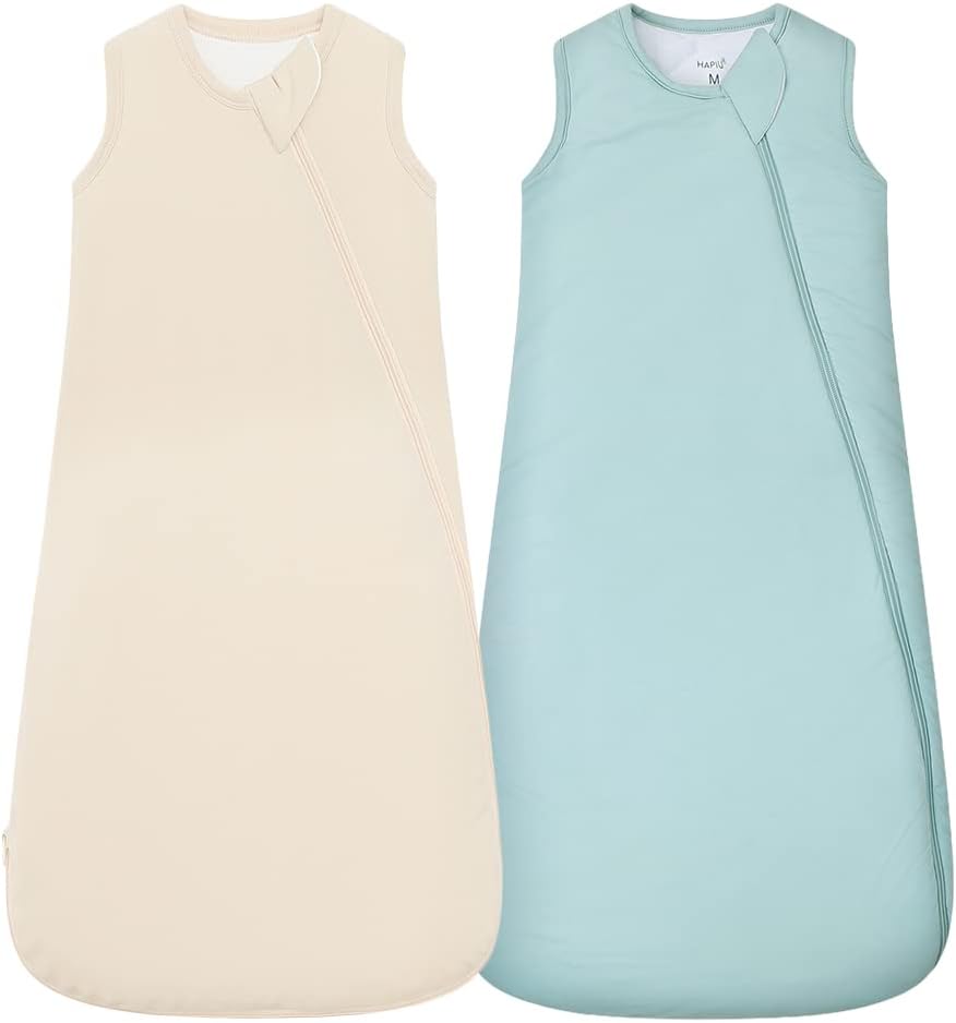 HAPIU Unisex Rayon Baby Sleep Sack with 2-Way Zipper for Comfort