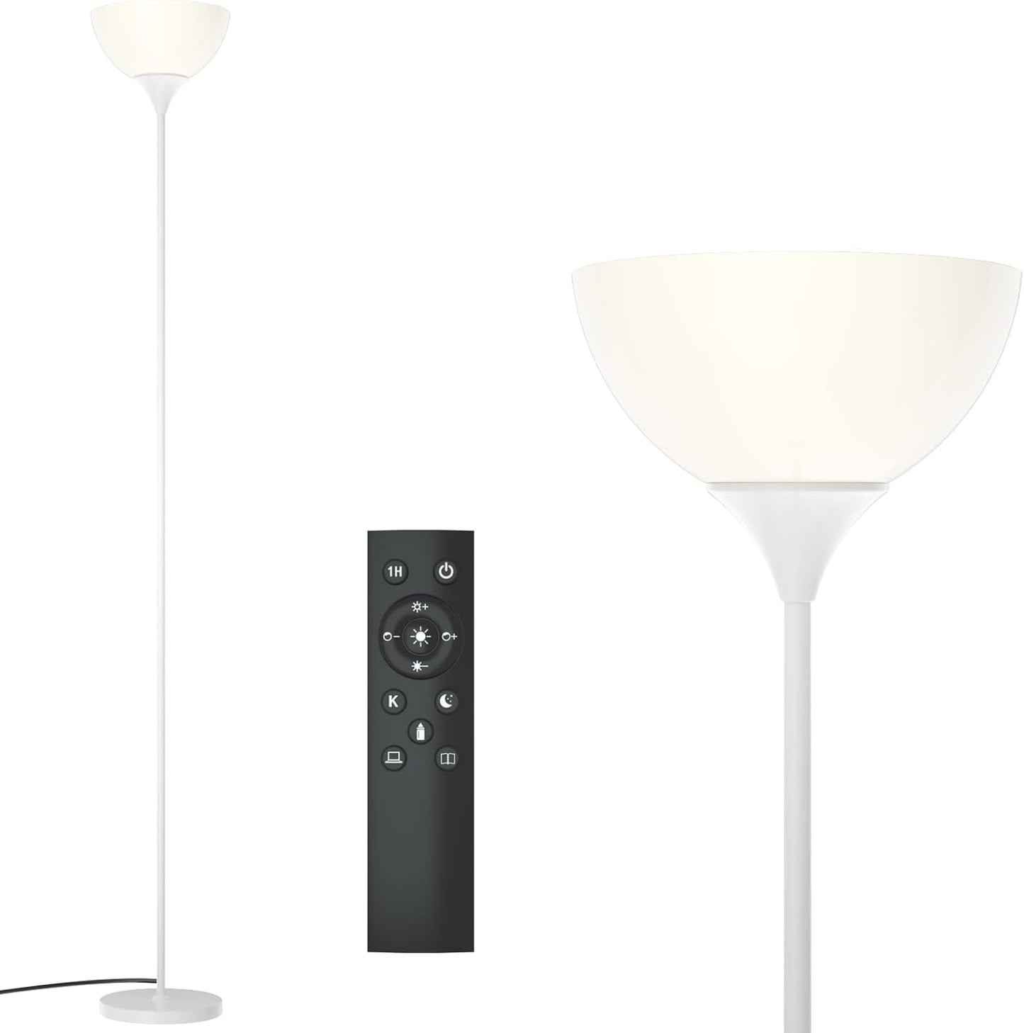 PESRAE Floor Lamp with Remote Control for Bedroom and Living Room