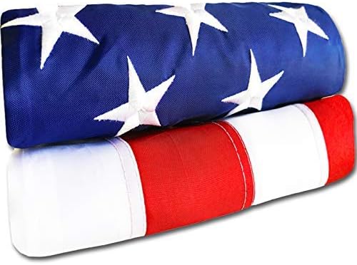 Heavy-Duty US Flag with Embroidered Stars for Outdoor Use