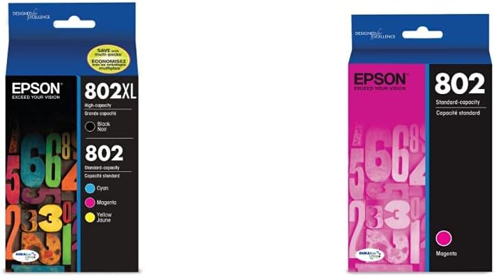 Epson T802XL-BCS DURABrite Ultra Black and Color Ink Combo Pack