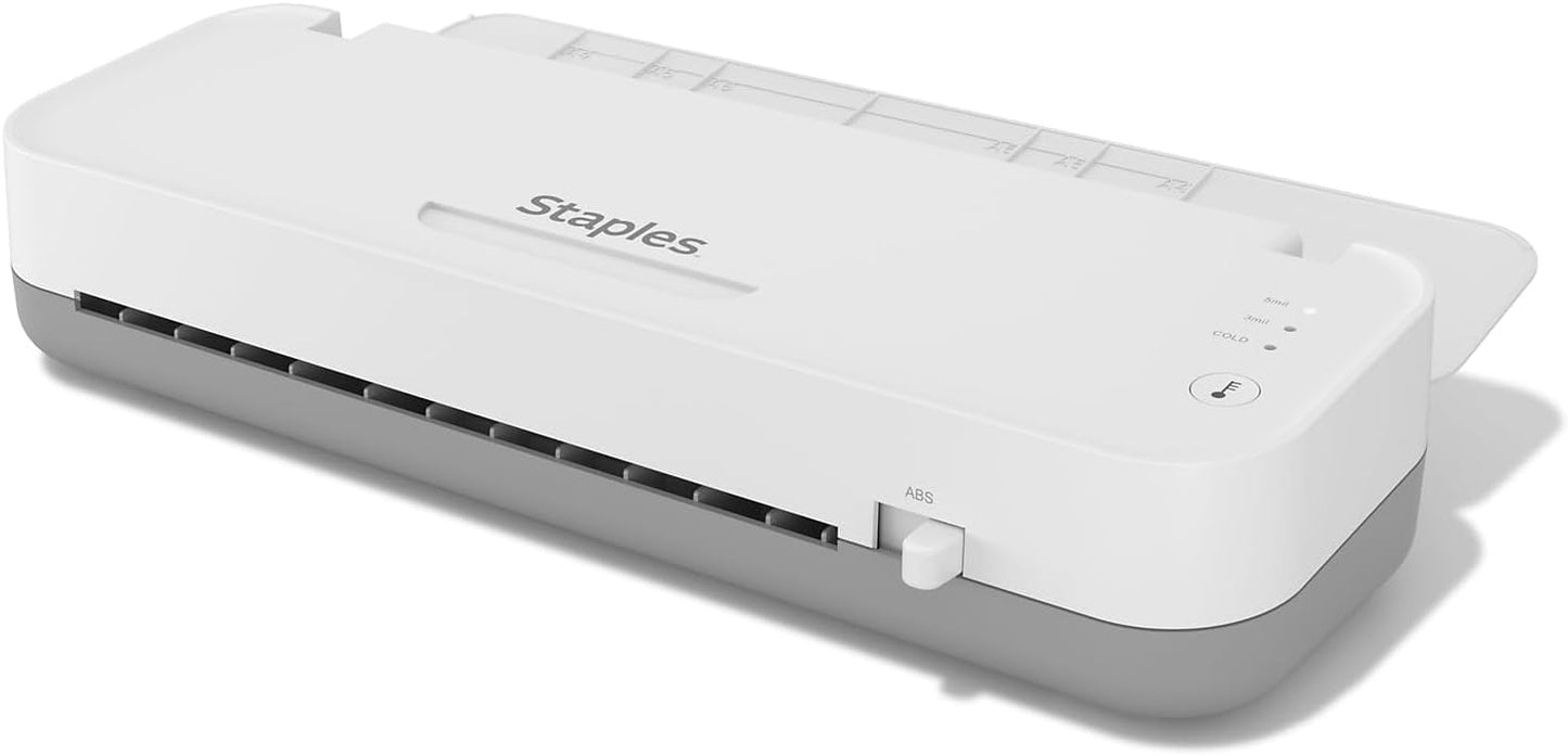 STAPLES 9.5 Dual-Function Laminator: Hot & Cold, Office-Ready