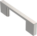 Brushed Satin Nickel Cabinet Pulls 3in Hole Centers - Solid Metal