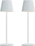 Cordless Table Lamp Rechargeable White - 2 Pack Touch Dimmable
