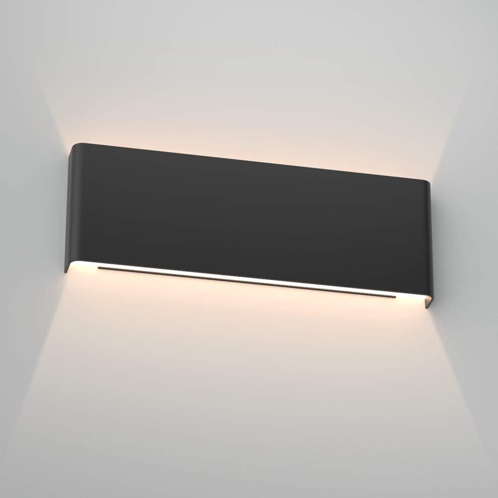 Aipsun 15.8in Matte Black Modern Vanity Light for Bathroom