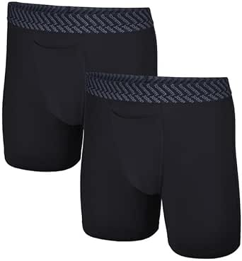 Tommy John Mens Mid-Length Boxer Briefs with Supportive Pouch