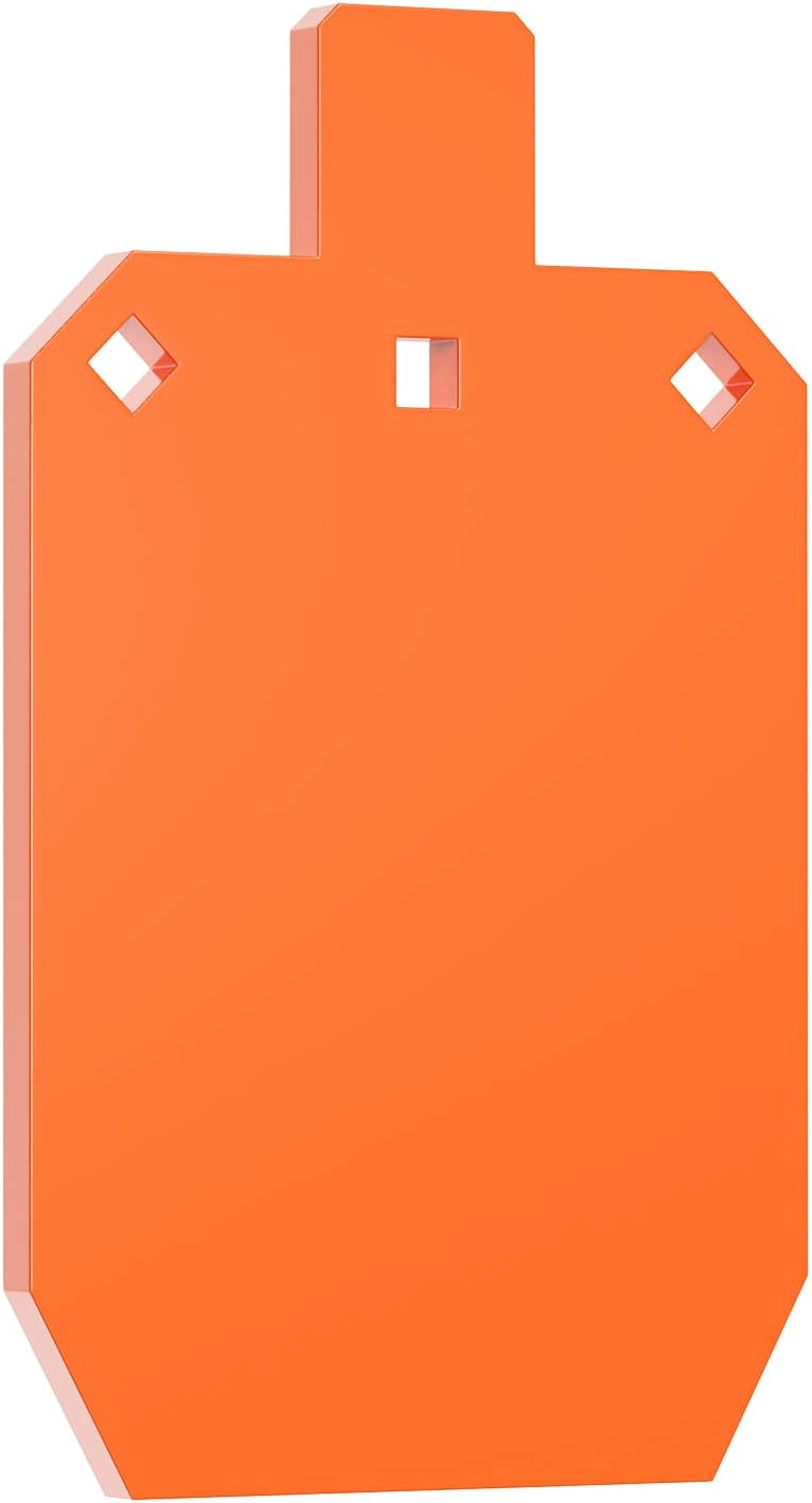 AR500 Steel Targets for Shooting - Durable Neon Orange Combo