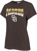 San Diego Padres Women's Team Color Franklin Arched Wordmark T-Shirt