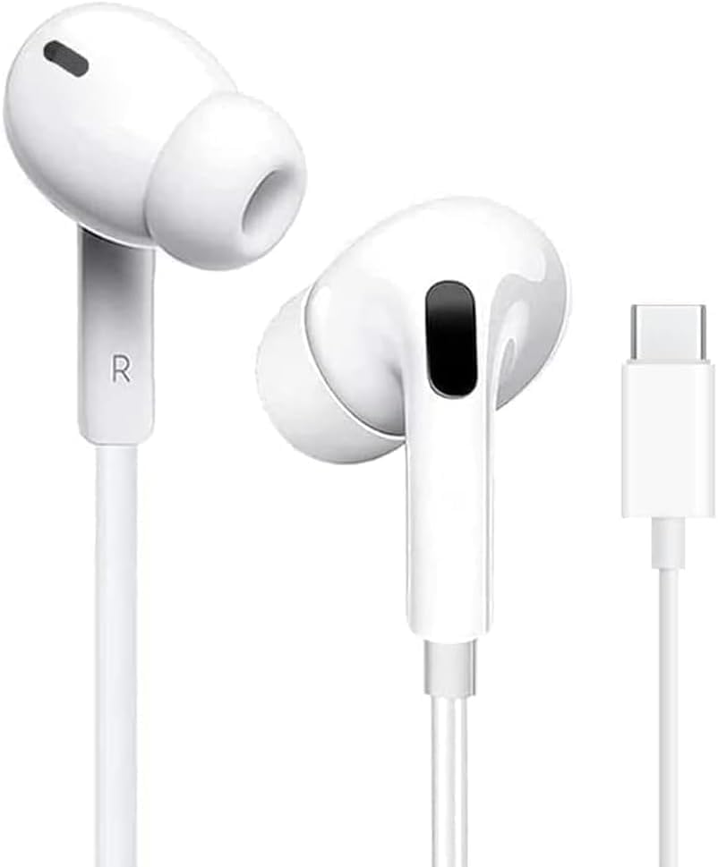 W-Tronics USB C Earphones - HiFi Stereo Sound & Noise Cancellation