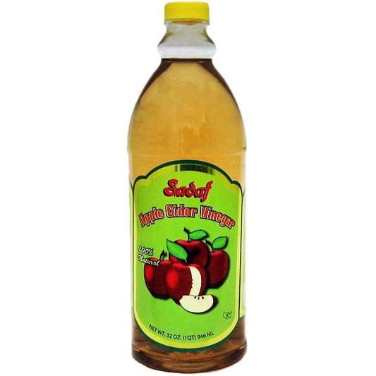 Sadaf Apple Cider Vinegar - Pure & Unfiltered - Enhance Food Flavors - 32oz