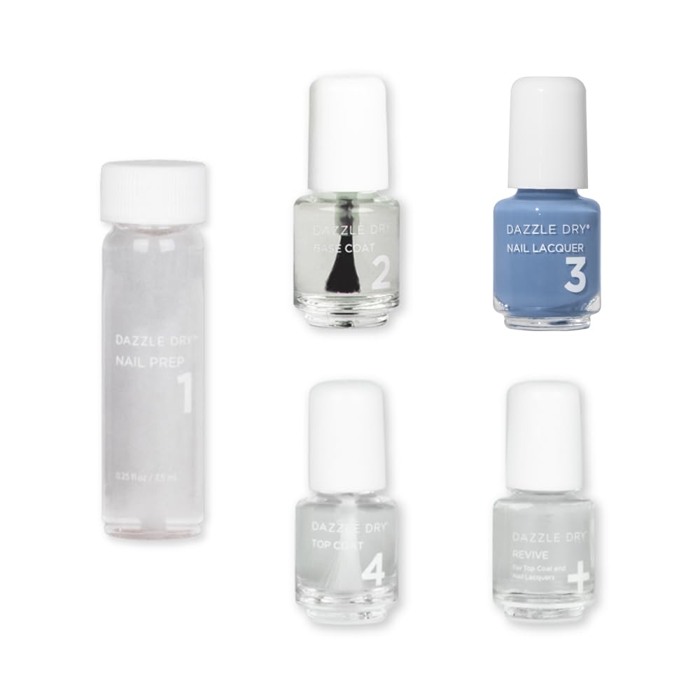 Dazzle Dry Mini Kit 4 Step System - Varsity Blues for Perfect Nails