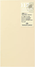 Midori Traveler's Notebook Refill 017 Monthly Diary - Undated Monthly