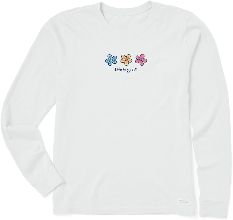 Life is Good Women's Crusher Tee Long Sleeve Cotton Graphic T-Shirts